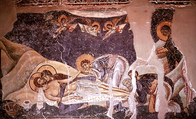     .   1164 .   .       . .  The Entombent of Christ, Agios Panteleimon, Nerezi  : macedonian-heritage.gr